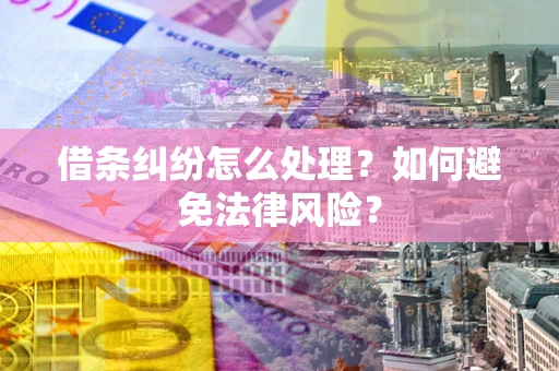 北京借条纠纷怎么处理？如何避免法律风险？